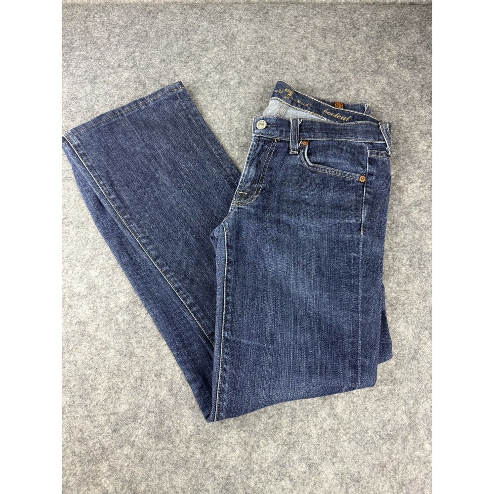 7 For All Mankind Women's Boot Cut Jeans in Dark Blue Wash
